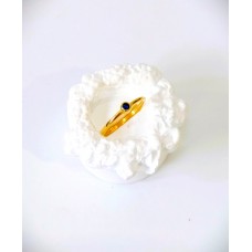 Γυναικείο Ασημένιο επίχρυσο δαχτυλίδι με ζιργκον (SR74)